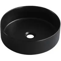 SENSEA Waskom Studio - Keramiek - Rond - Mat Zwart - 37cm