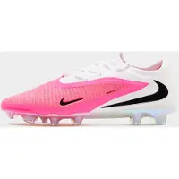 Nike Phantom 6 Low Elite Gras Voetbalschoenen (FG) Wit Felroze Zwart