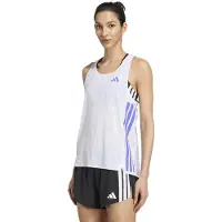 Adidas Sporttop 'Adizero' lichtgrijs / lila / wit