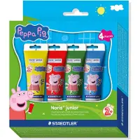 Staedtler Peppa Pig x Noris junior vingerverf - set 4 tubes