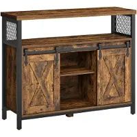 Vasagle Dressoir met 2 schuifdeuren, Vintagebruin + zwart