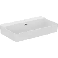 Ideal standard Conca wastafel 80cm 1 kraangat m/overloop geslepen wit
