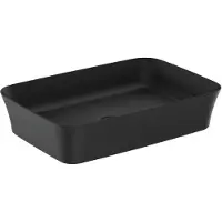 Ideal standard Ipalyss opbouwwastafel, 55x38cm, rechthoekig, black matt