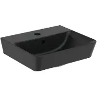 Ideal standard Connect Air - Fonteintje Cube 40x35x16 cm, met overloop, kraangat, zwart E0307V3