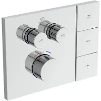 Ideal standard Ceratherm Navigo Solos - Thermostatische inbouwkraan, voor 2 functies, chroom A7894AA