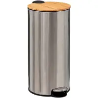 Five Bamboo Stainless Steel 30l Prullenbak