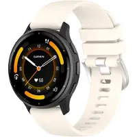 Eforyou Siliconen bandje Garmin Venu 4 41mm met stalen gesp - Beige