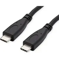 Roline USB 3.2 Gen 2 kabel, met PD (Power Delivery) 20V5A, Emark, C-C, M/M, zwart, 1 m