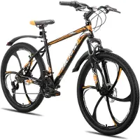 Hiland Mountainbike 26 inch - MTB met 3/6-Spaaks Stervelgen - 18 Versnellingen - Lichtgewicht Aluminium Frame - Dubbele Schijfremmen - Unisex