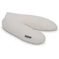 Snoozzz Voedingskussen Premium Kwaliteit - 185 cm – Microparel Vulling – Luxe Draagtas – Wasbare Hoes - Bouclé Bliss