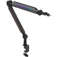 Fifine BM66 Pro - RGB Microfoon Arm - Boom Arm met Verlichting - 360° Verstelbaar - Heavy Duty - Kabelmanagement - USB - Zwart
