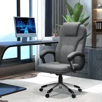 HAUSS SPOLE Bureaustoel 66 X 75 X 110 120 Cm - Ergonomisch Met Wipfunctie En Hoogteverstelling - Voor Thuiswerk En Kantoor - Polyester Grijs
