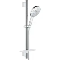 GROHE Rainshower SmartActive 150 Glijstangset - 60cm - ronde handdouche - 3 straalsoorten - gladde doucheslang - met zeepschaal - chroom 26592000