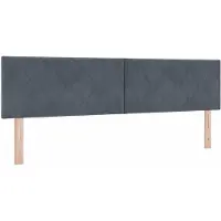 vidaXL LED Hoofdbord Donkergrijs 180 cm Fluweel