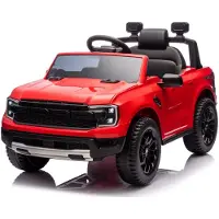 Sun baby Ford Elektrische Kinderauto met Afstandsbediening - 12V Accuvoertuig - MP3 Muziekspeler - Vering - Voor Kinderen 3-6 Jaar - Rood