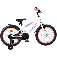 Volare Lily Kinderfiets - Meisjes - 18 inch - Wit Roze Paars - Twee handremmen