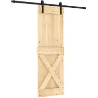 vidaXL Schuifdeur 70 x 210 cm, massief beuken (onbehandeld)
