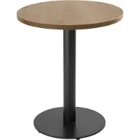 Oviala - Tafel van 60 cm zwarte poot en licht houten bekleding - Rivoli