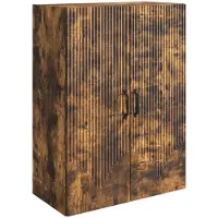 vidaXL Wandkast 66 x 34,5 x 90 cm Bewerkt hout Gerookt eiken