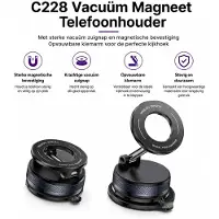 Yesido NOFA,Magnetische Telefoonhouder Auto-360 draaibaar-Sterke Magneet-Zwart