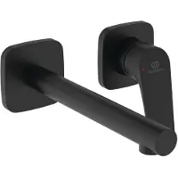Ideal standard Ceralife C - Inbouw wastafelkraan, 2-gats installatie, zijdeglans zwart BE057XG