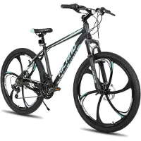 Hiland Mountainbike 26 inch - MTB met 3/6-Spaaks Stervelgen - 18 Versnellingen - Lichtgewicht Aluminium Frame - Dubbele Schijfremmen - Unisex