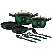 Berlinger Haus Emerald Seriesset - Pannenset - Titaniumnoncoating - Soft-Touch Handvat