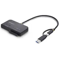 StarTech.com .COM USB-C en USB-A naar M.2 NVMe en 6,35-8,89 cm (2,5-3,5 inch) SATA adapter, 10 Gbps, gereedschapsvrije externe SSD-schijfreader