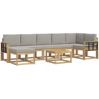 Syfax Buiten bankenset 8 pcs Wit en Lichtgrijs
