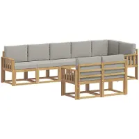 Syfax Buiten bankenset met kussen 8 pcs Wit en Lichtgrijs