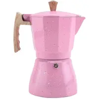 Jojomino Latte Mokka Koffiezetapparaat Italiaanse Moka Espresso Cafeteira Percolator Pot Kookplaat Koffiezetapparaat 300Ml Roze
