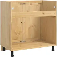 vidaXL Kast SKI HoningBruin 80 x 46 x 81 cm Massief grenenhout
