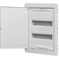 ABN AMIGO Distributiekast, klein model, 2 compartimenten, type 2R UP, model A24UP, met deur, afmetingen B330/H425/T90mm
