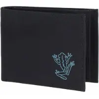 OXMOX portemonnee New Cryptan RFID Protect Pocketbörse Frog 2.0 Print Cyan Black zwart