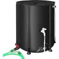 Famanu Regenwateropslagtank 250 liter - inklapbaar met deksel en kraan - weerbestendig - duurzaam materiaal