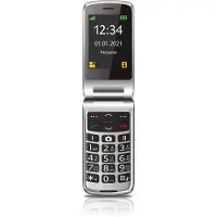 Beafon SL645 2G Senioren clamshell telefoon Met laadstation, SOS-knop, SOS-functie Zwart, Zilver