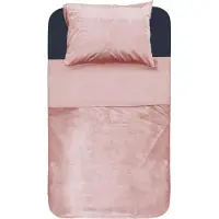 Royal Textile - Dekbedovertrek - Velvet Met Bies Soft Pink - 1 Persoons - Zacht Roze