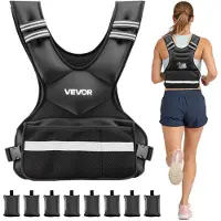 Vevor Verstelbaar Gewichtvest met 8 x 2 lb Gewichtzakken voor individuele training