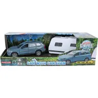 Kids Globe Volvo EX90 met Dethleffs Caravan