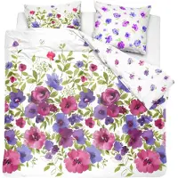 Cinderella dekbedovertrekset satijn 240x200/220 rosa purple