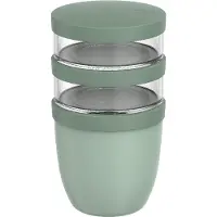 Mepal Ellipse lunchpot 3-delig 500 ml + 200 ml + 200 ml – Nordic sage - Mueslibeker to go - Yoghurtbeker to go