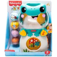 Mattel Fisher-Price Lichtgevende en Rollende kikker - muzikaal balspel voor baby's en peuters