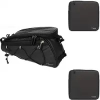 Trizand 25516 Waterdichte fietstas 16 l, set van 3 stuks, zwart