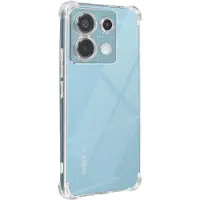 Mayaxess Hoes voor Xiaomi Redmi Note 13 Pro 5G Silicone bumper Versterkte hoeken, Transparant