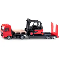 Siku MAN Vrachtauto Met Heftruck 1763 Rood rood Metaal Speelgoedvoertuig