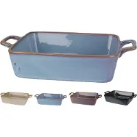 Coppens Ovenschaal met handvaten aardewerk inhoud 1750ml. Afmeting ca. 29 x 18,5 x 6,5