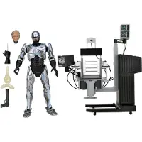 NECA RoboCop Actiefiguur Ultimate Battle Damaged RoboCop met stoel, 18 cm, NECA42142
