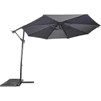 Lesli Living Zweefparasol Gemini - 300 cm - Aluminium frame - Grijs