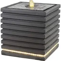 Décoris Tuinfontein | | Vierkant | 35 x 35 x 35 cm (Led, Grijs)