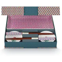 Pip studio Sushi Giftset Oriental Flower Festival Round Blue